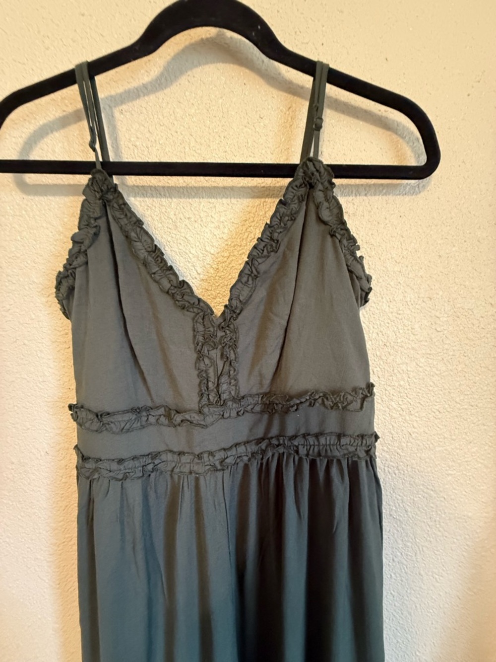 Blue Rain Olive V-Neck Wide-Leg Jumpsuit - Picture 3 of 6